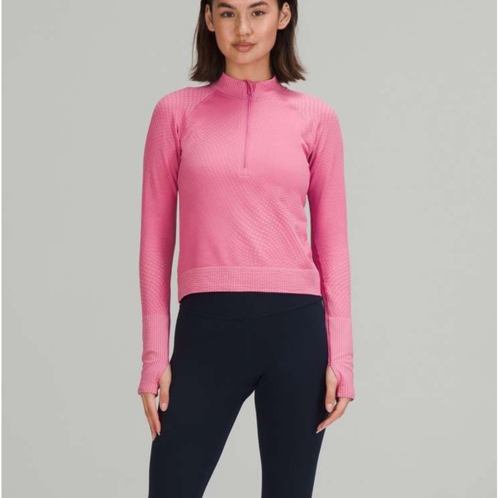 Lululemon Pink Rest Less Half Zip Top 2